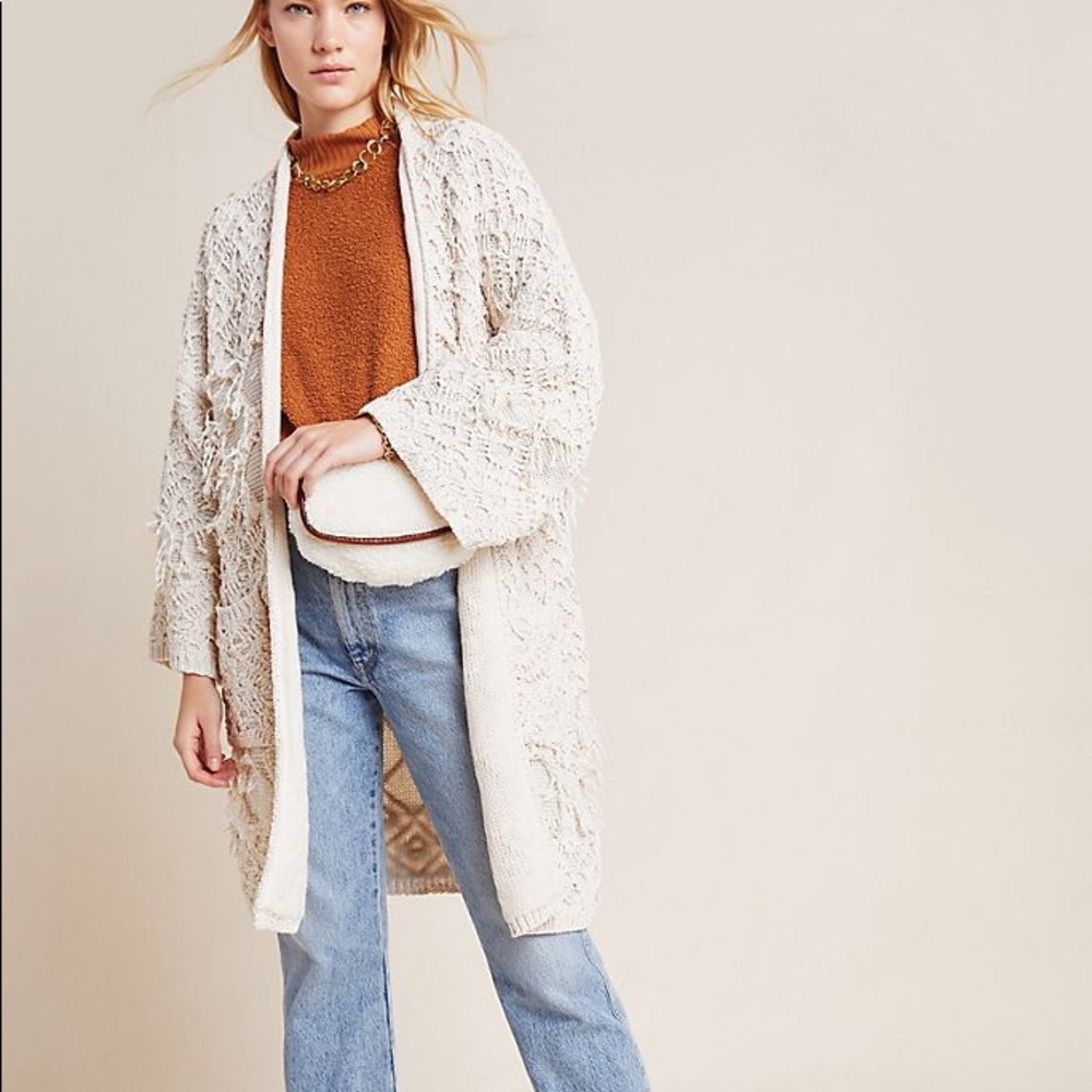Anthropologie Ione Textured Cardigan